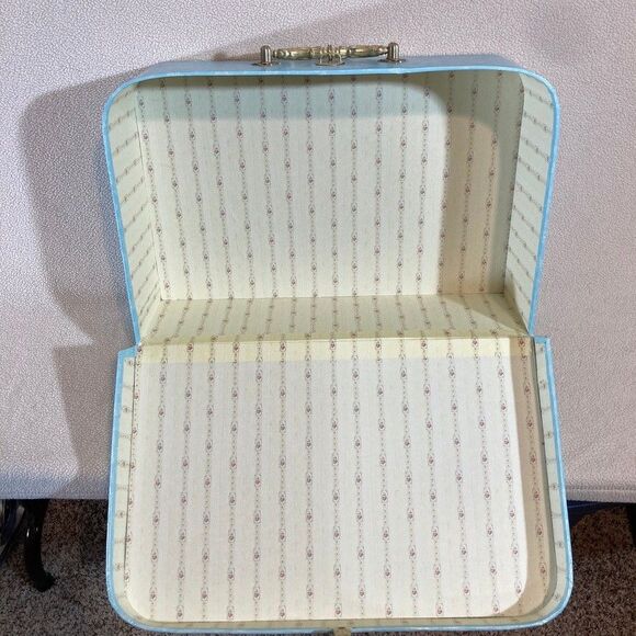 Vintage Shabby Chic "La Mode Parisien" Decor Storage Suitcase Paper Cottagecore - Picture 11 of 11